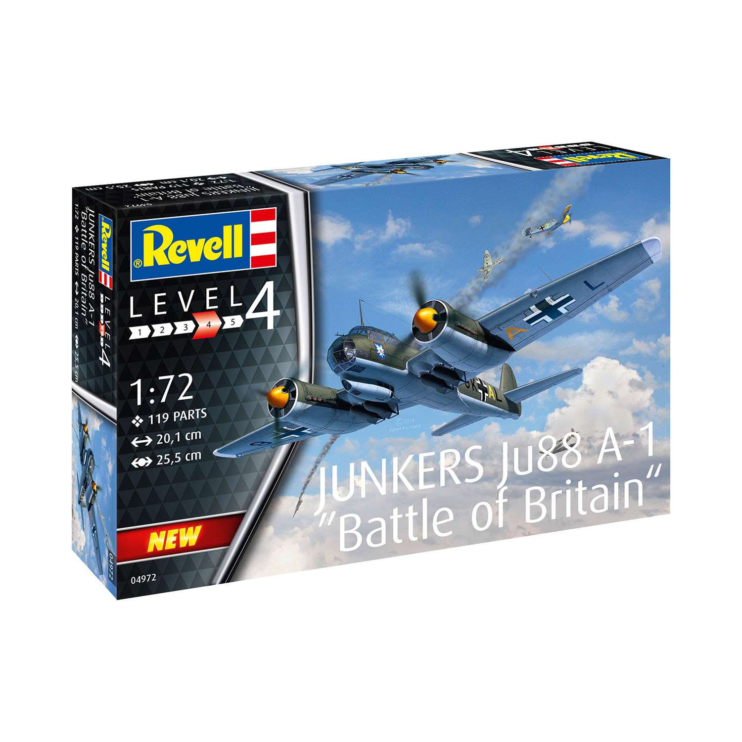 Модель для сборки Revell Скоростной средний бомбардировщик Junkers Ju88 A-1 04972 - фото 3