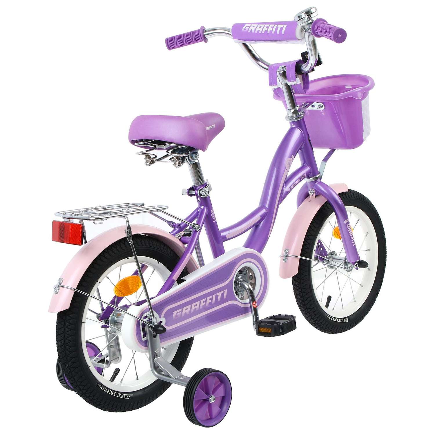 Велосипед GRAFFITI 4 Premium Girl цвет сиреневый/розовый - фото 3