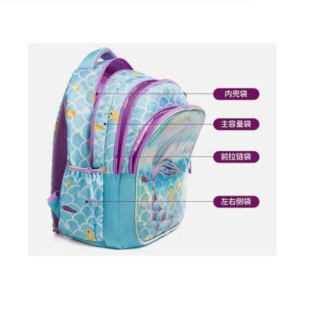 Школьный рюкзак Jasminestar с эргономичной спинкой Mermaid с наполнением