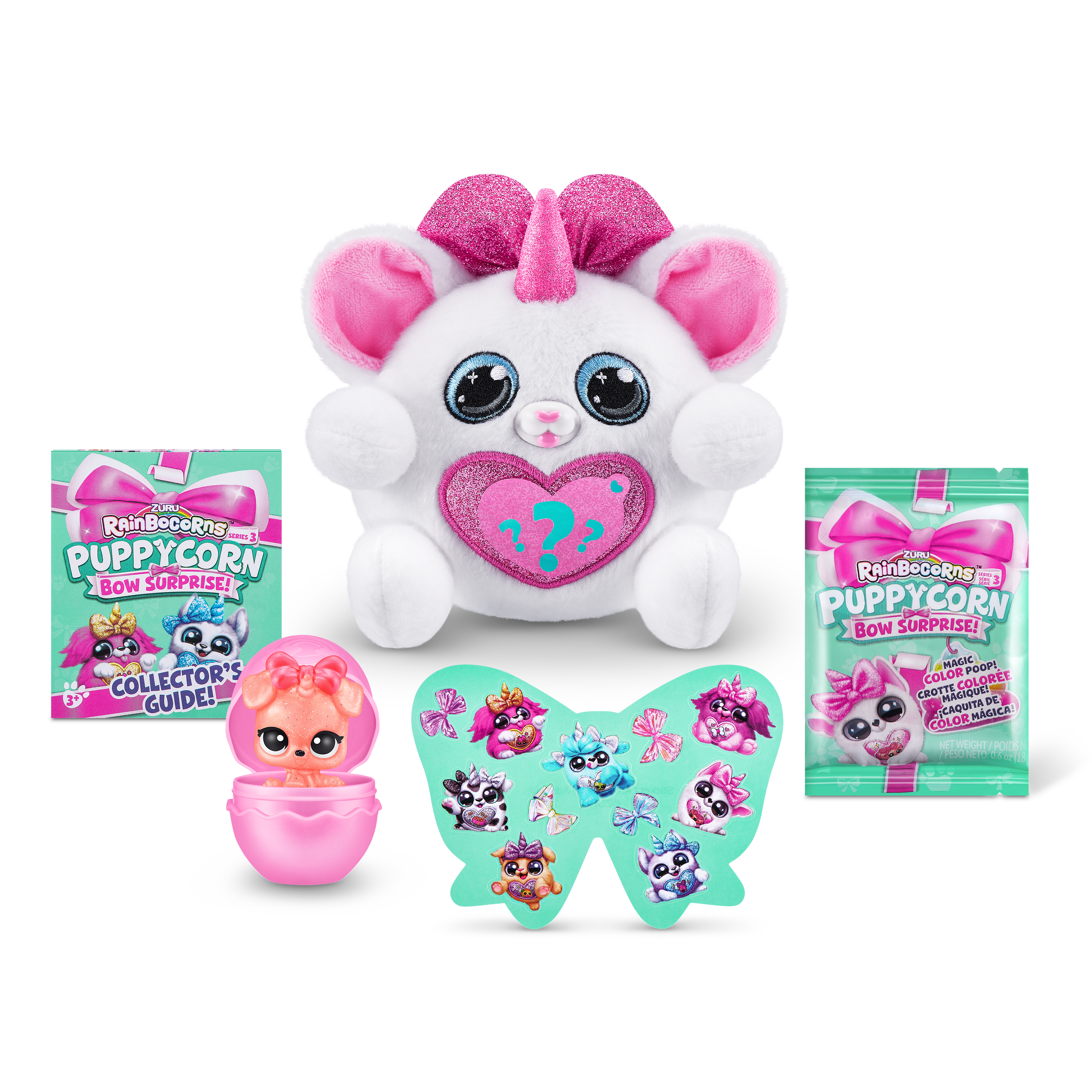 Игрушка сюрприз Zuru Rainbocorns Puppycorn Bow Surprise щенок мини питомец в яйце - фото 10