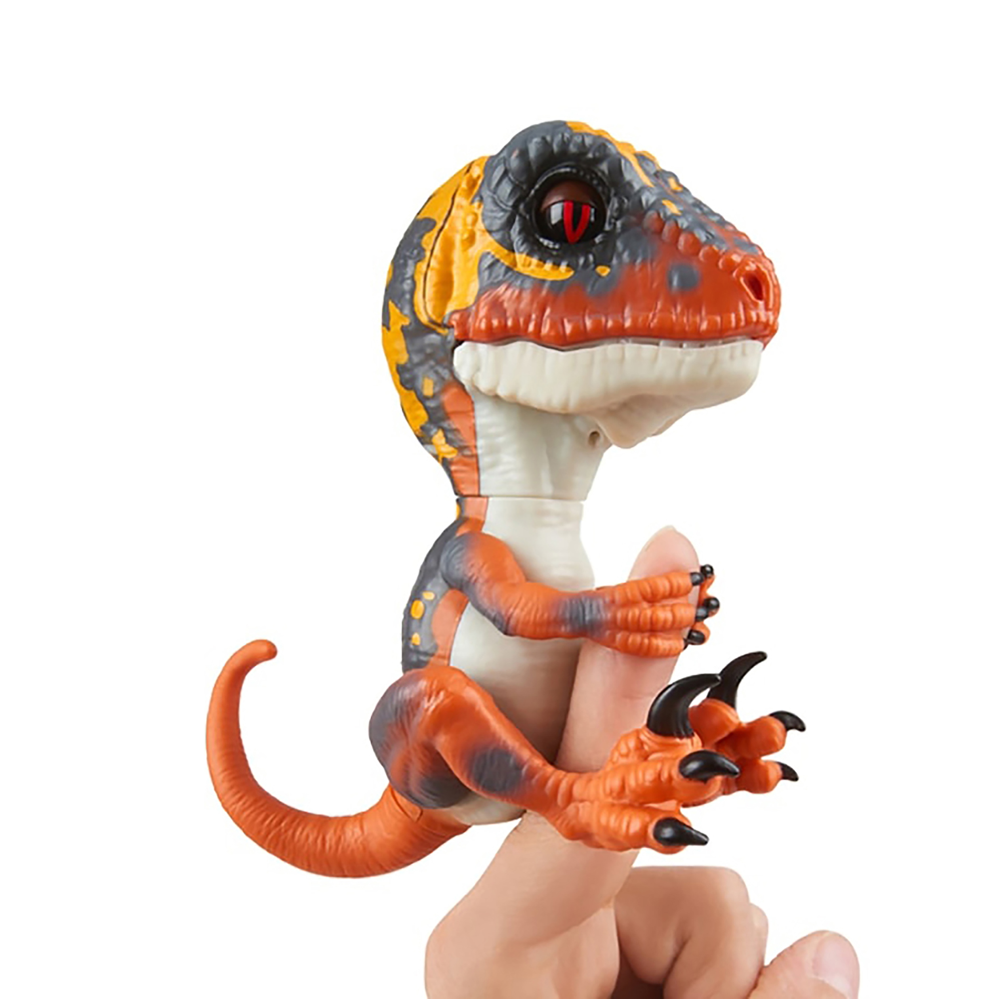 Интерактивная игрушка Fingerlings динозавр Блейз зеленый с оранжевым 12 см - фото 5