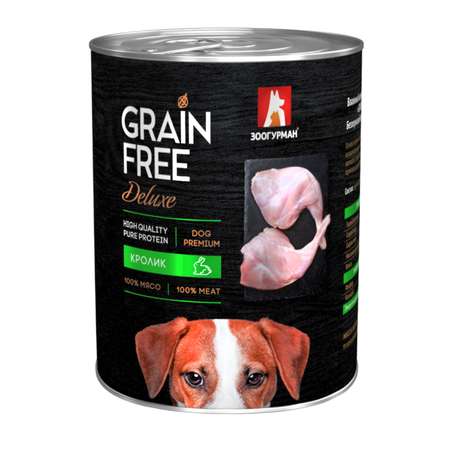 Корм для собак Зоогурман 350г Grain free кролик консервированный