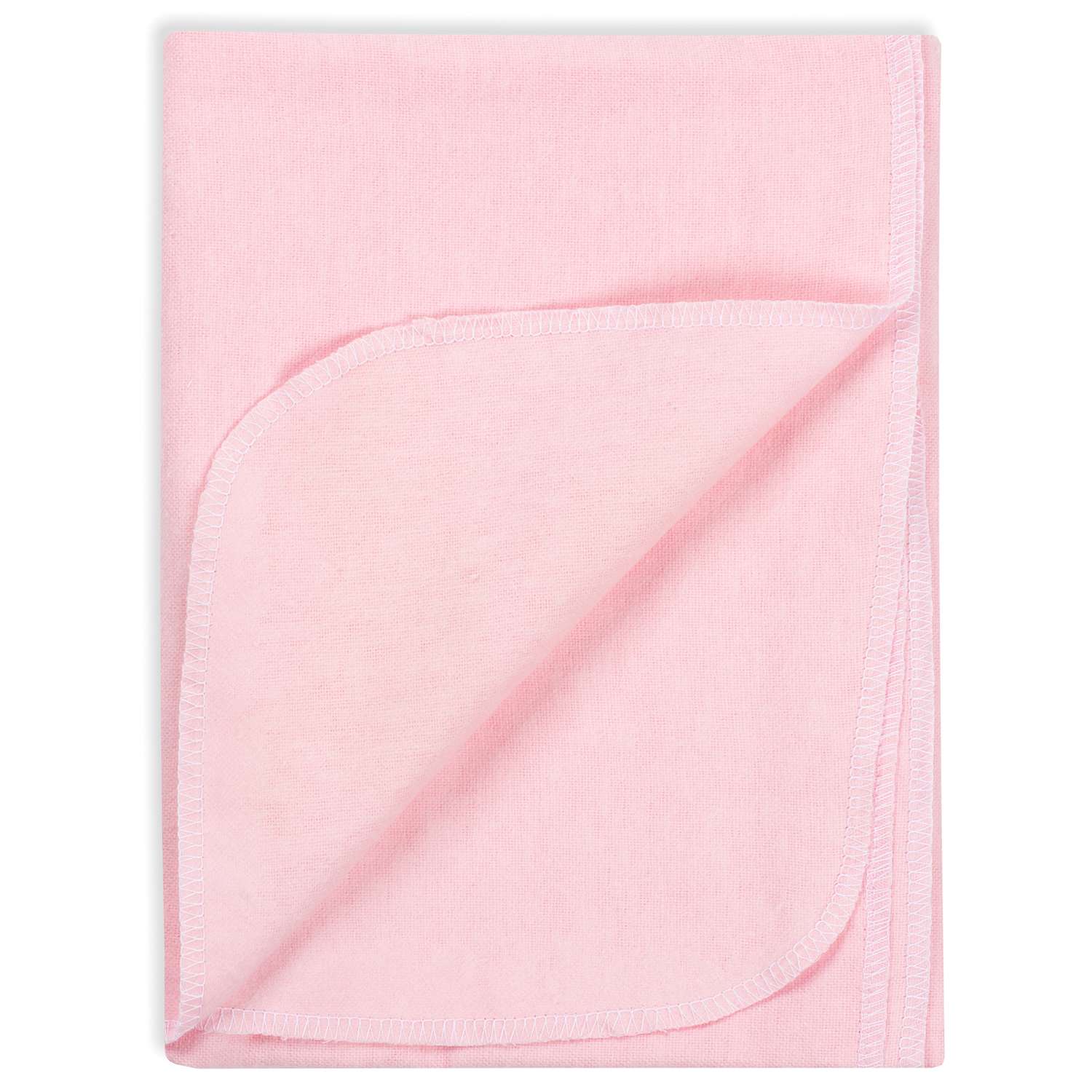 Пеленка фланелевая Чудо-чадо для новорожденных «Трезвучие» розовый/персик/белый 75х120см 3 шт - фото 4