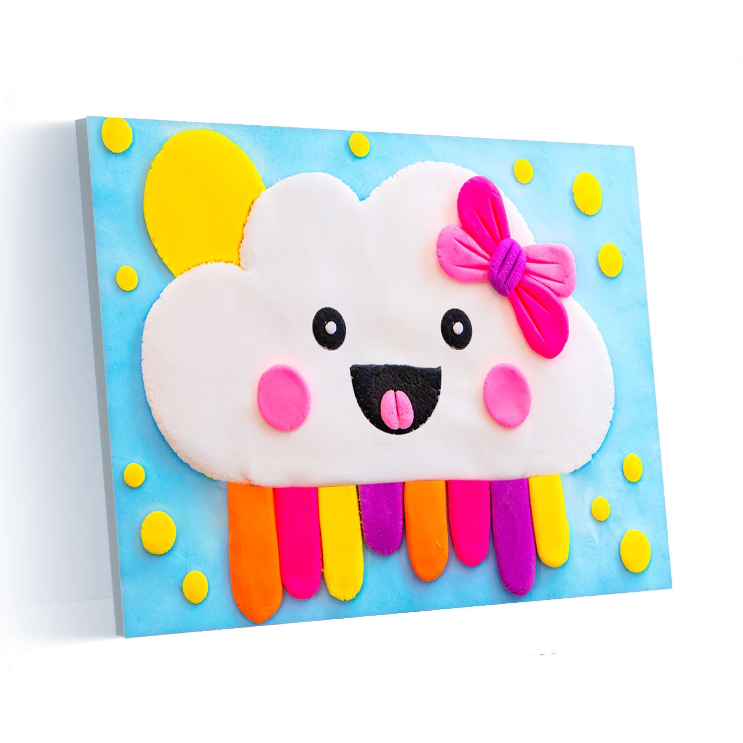 Набор для лепки Kiki Картина из воздушного пластилина. Веселое облачко - фото 1
