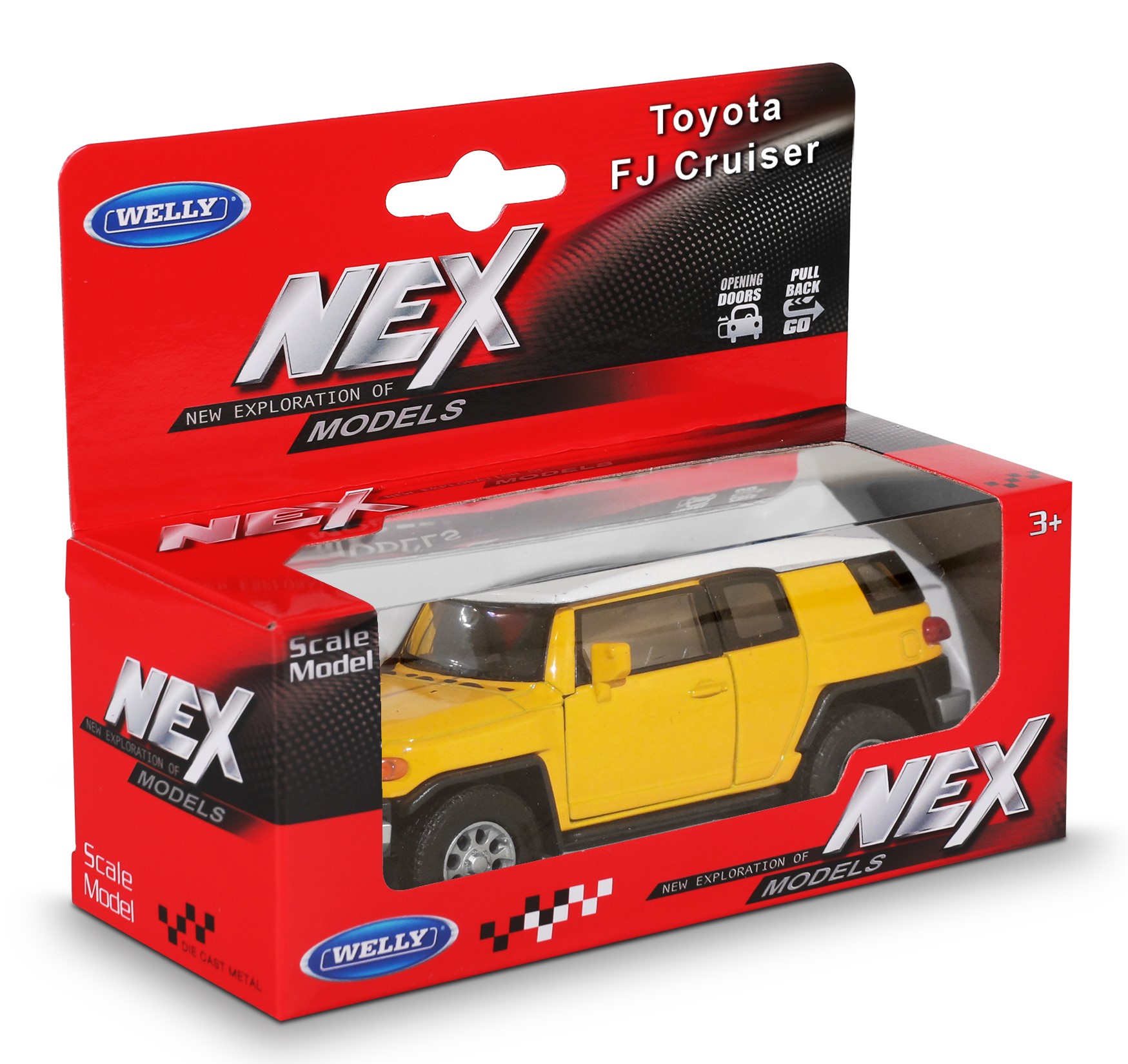 Машинка WELLY модель Toyota Fj Cruiser 1:38 желтая купить по цене 1199 ₽ в  интернет-магазине Детский мир