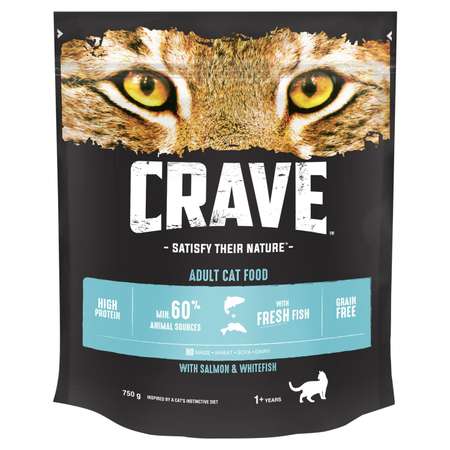 Корм для кошек Crave лосось-рыба 750г
