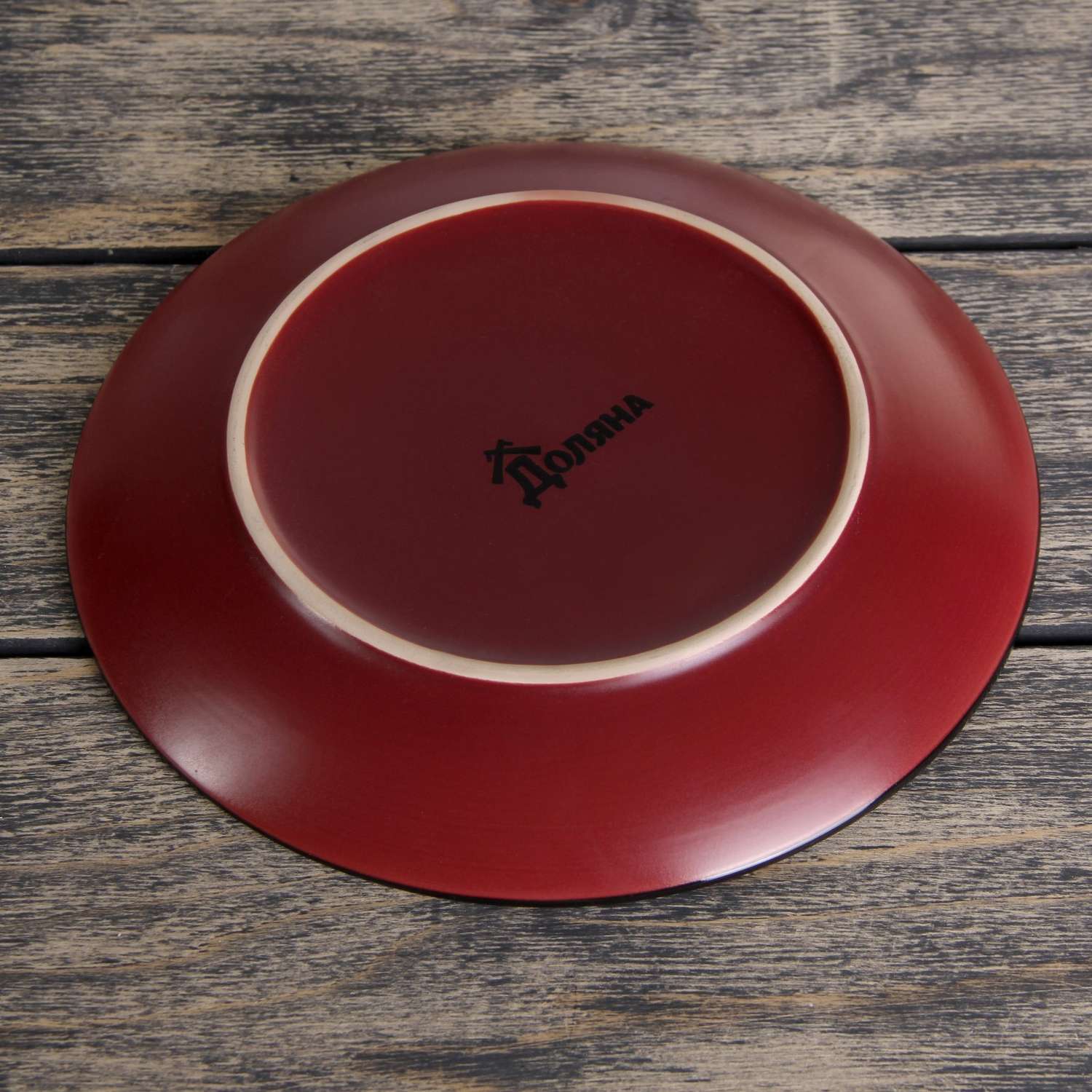 Тарелка десертная Доляна Ваниль цвет бордовый 19 см - фото 3