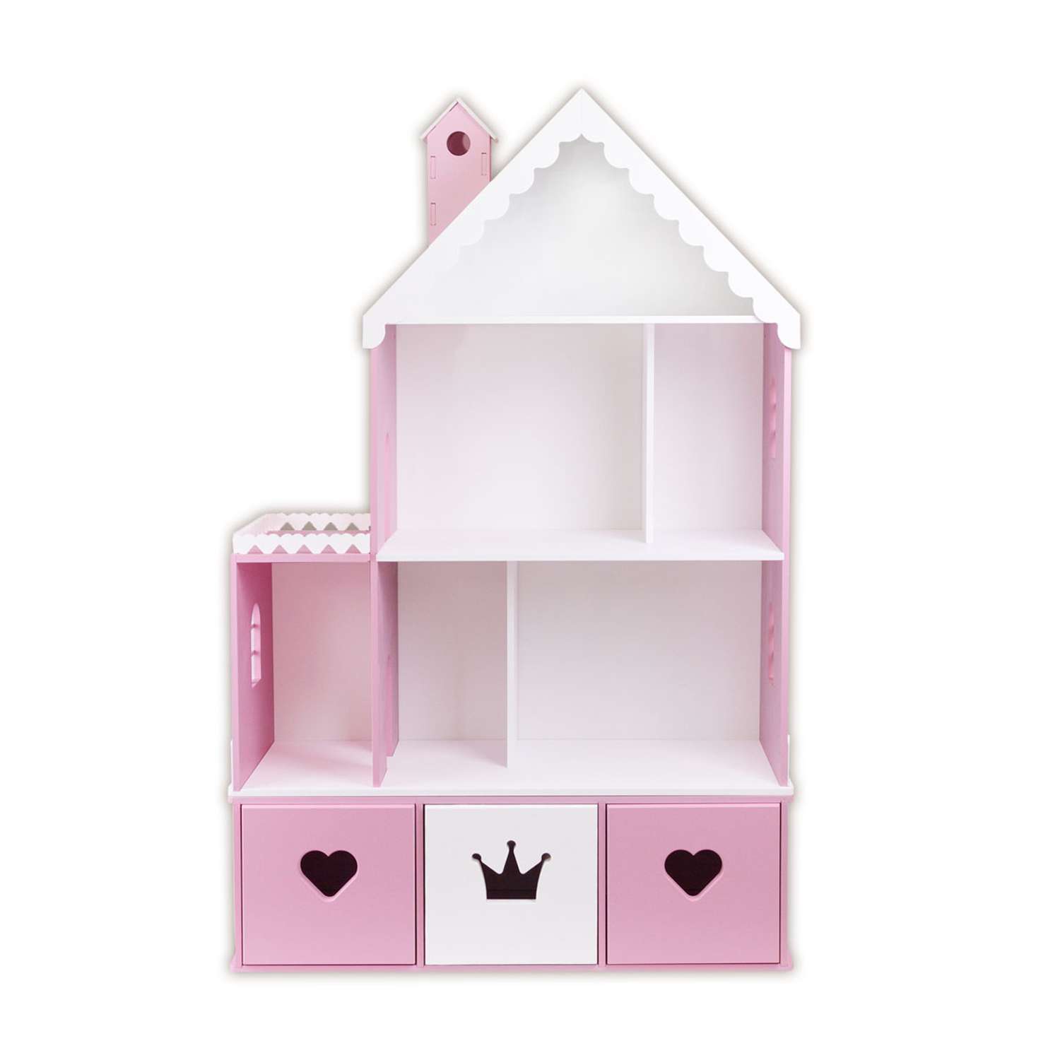 Кукольный дом Pema kids розово-белый Материал МДФ СтефанияРозБел - фото 4