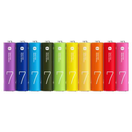 Батарейки щелочные XIAOMI AAA Rainbow Batteries LR03