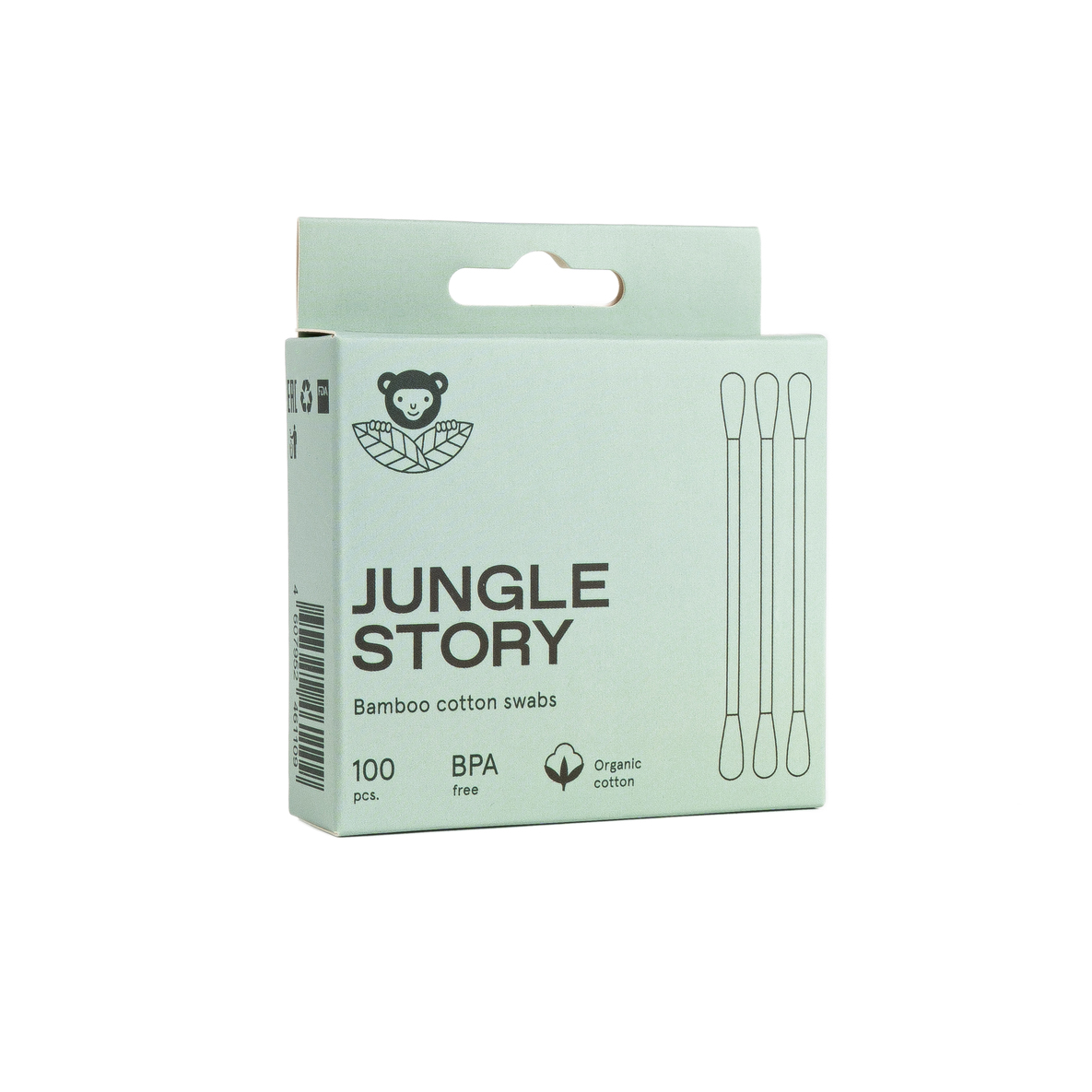 Ватные палочки Jungle Story Бамбуковые 100 шт зеленые - фото 7
