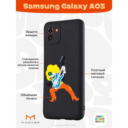 Силиконовый чехол Mcover для смартфона Samsung Galaxy A03 Союзмультфильм Мы к вам заехали на час