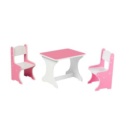 Набор детской мебели Растуши Стол и два стула розовый