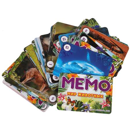 Карточная игра Мемо Умные Игры Мир животных 50 карточек