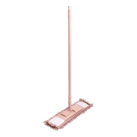 Швабра DeNASTIA с телескопической ручкой 70-130 см и насадкой розовый L000023