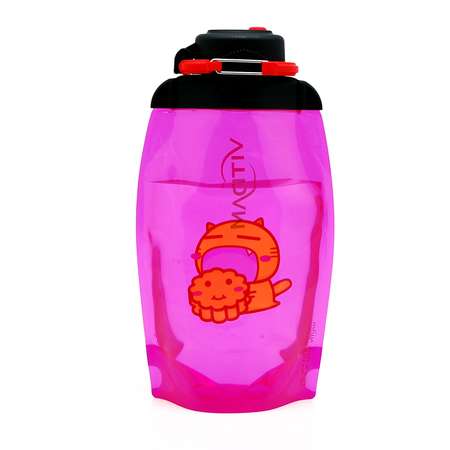 Бутылка для воды складная VITDAM розовая 500мл B050PIS 209