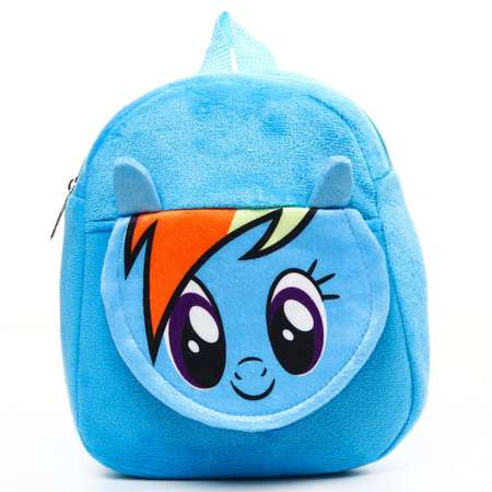 Рюкзак Hasbro плюшевый «Радуга Дэш» на молнии с карманом 19х22 см My little Pony