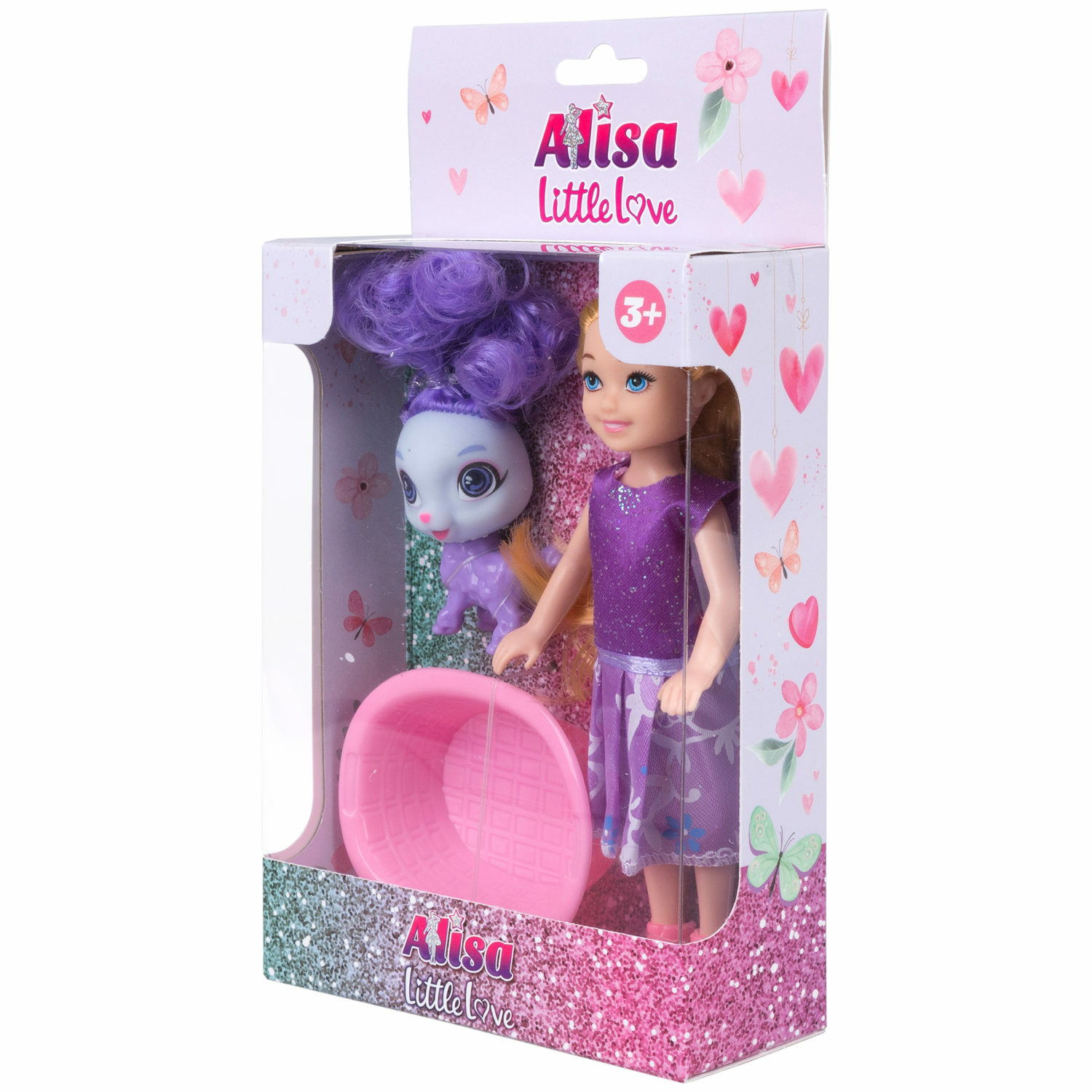 Кукла детская 1TOY Alisa Little Love с аксессуарами питомцем блондинка с длинными волосами 14 см Т24383 - фото 6