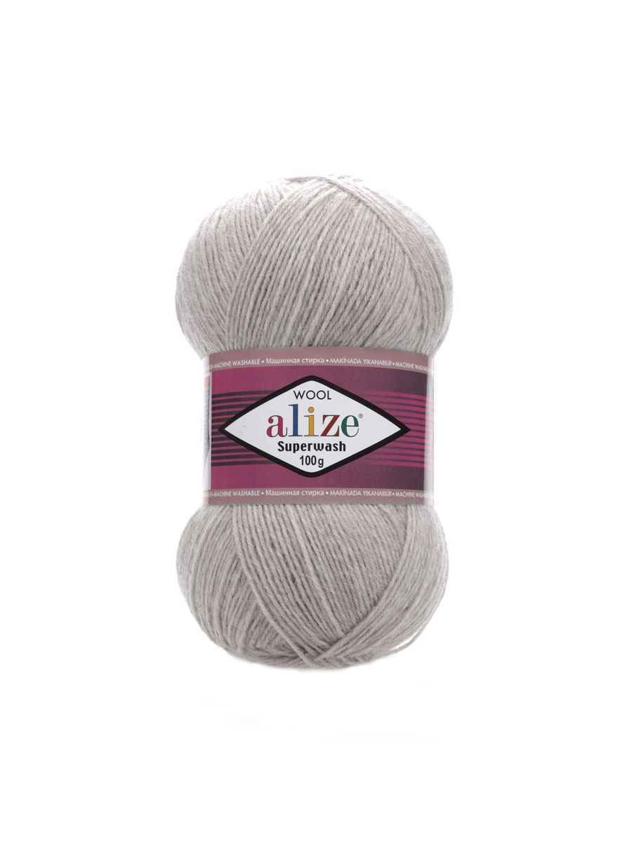 Пряжа Alize теплая для вязания носков Superwash Comfort Socks 100 гр 420 м 5 мотков 21 серый меланж - фото 7