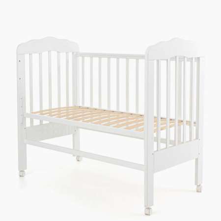 Детская кроватка TOPOTUSHKI 120х60 см МАРИЯ-1 белая прямоугольная, без маятника (белый)
