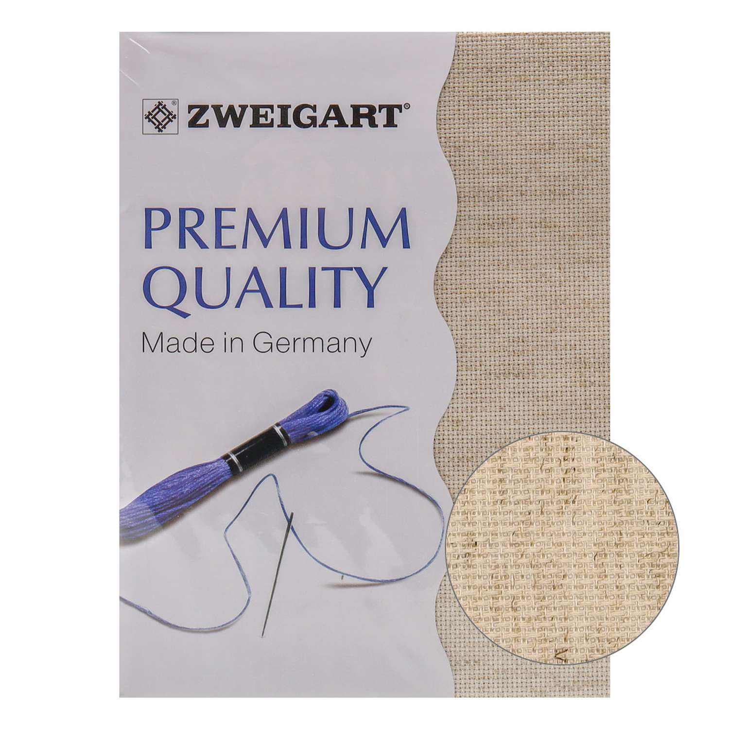 Канва Zweigart для вышивания шитья и рукоделия 16ct 50х55 см светло - бежевая - фото 5