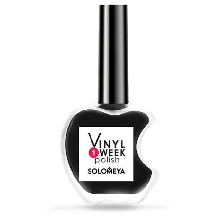 Лак для ногтей SOLOMEYA недельный One Week Vinyl Polish Black 32