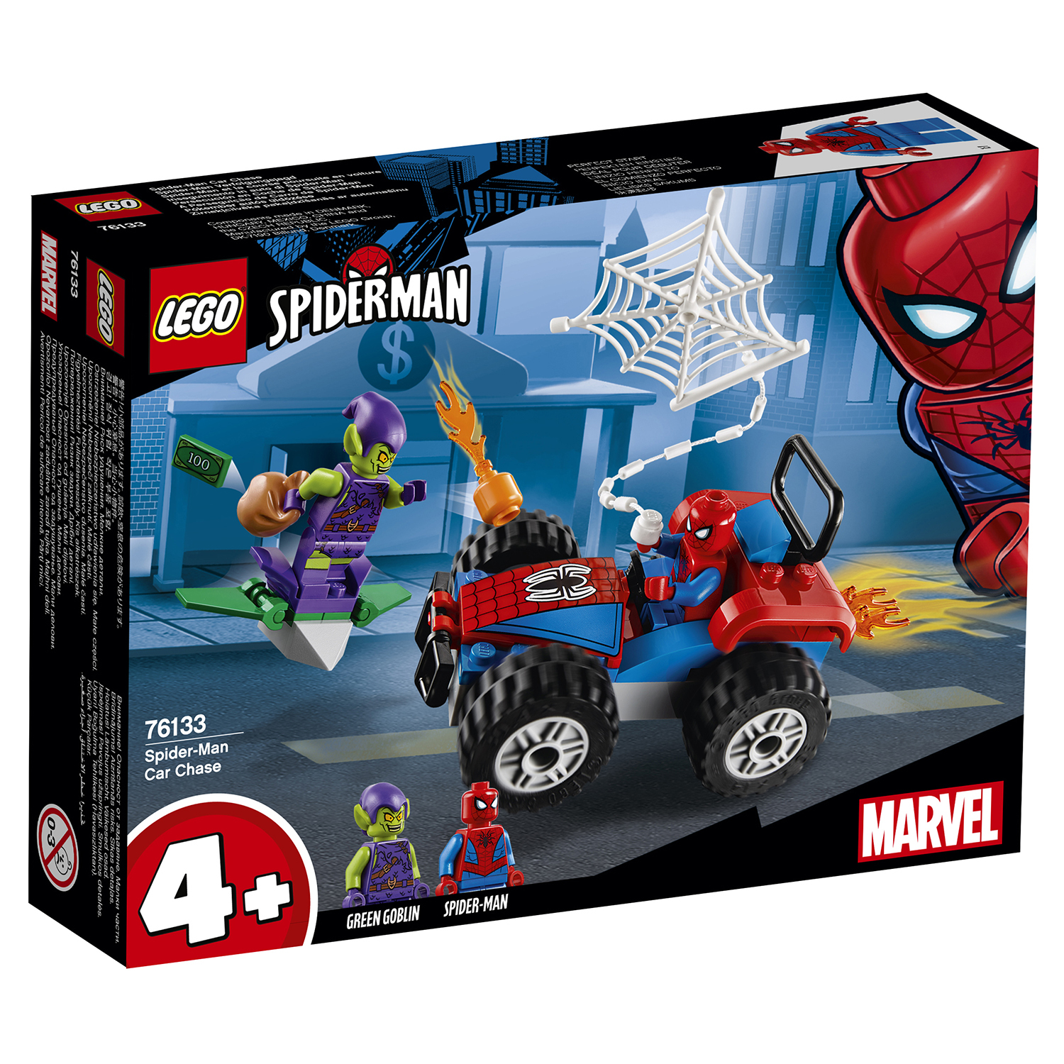 Конструктор LEGO Super Heroes Автомобильная погоня Человека-паука 76133  купить по цене 799 ₽ в интернет-магазине Детский мир