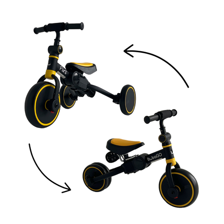 Беговел-велосипед 4в1 детский Bubago Flint черно-желтый