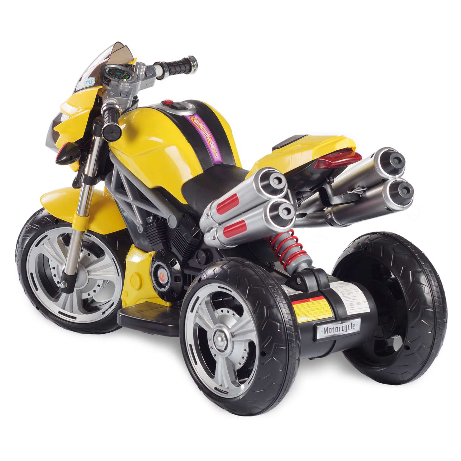 Мотоцикл BABY STYLE на аккумуляторе желтый - фото 4