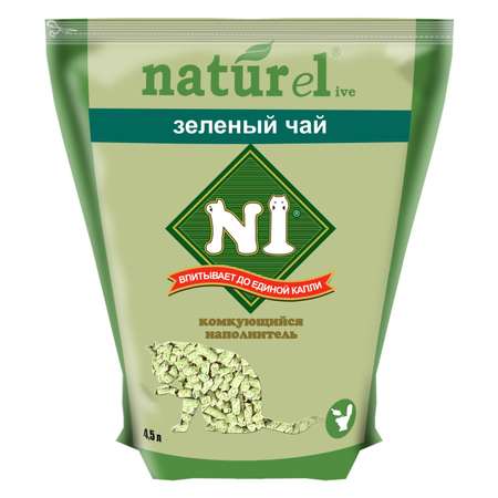 Наполнитель для кошек N1 Naturel древесный комкующийся 4.5л 