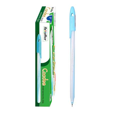 Шариковая ручка Flexoffice CANDEE 0.6мм одноразовая синяя 12шт синяя