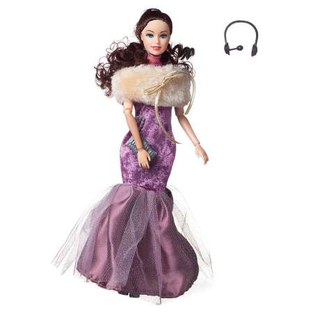 Кукла Junfa Atinil Виновница торжества длинное платье с меховой накидкой 28см
