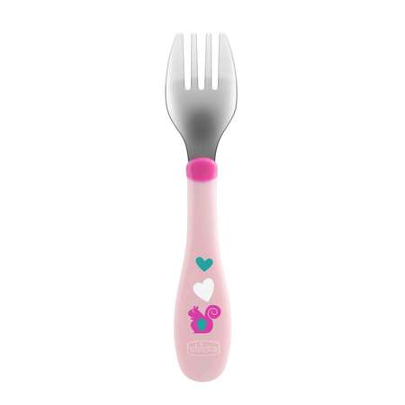 Набор приборов Chicco Metal Cutlery ложка+вилка с 18месяцев Розовый
