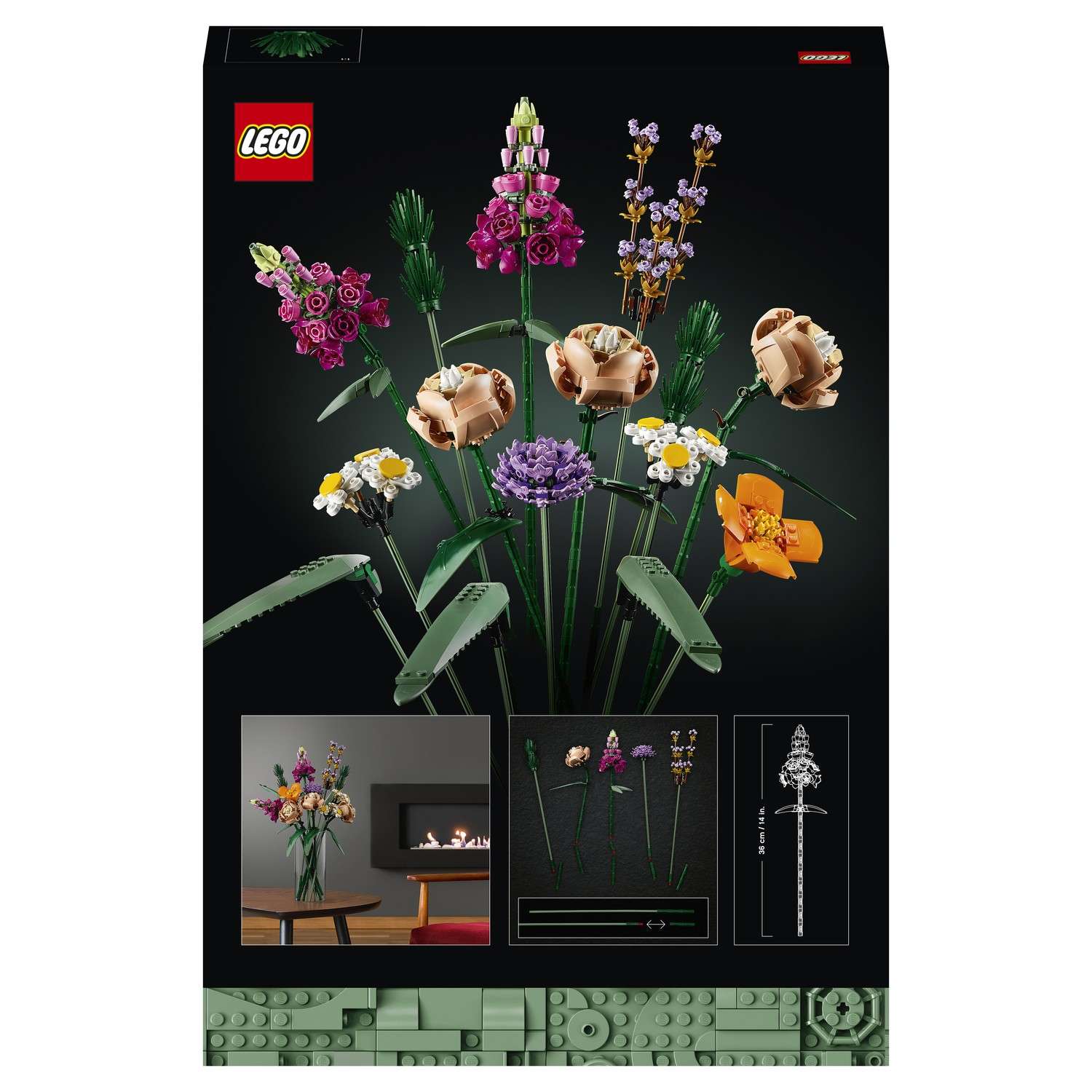 Конструктор LEGO Icons Букет цветов 10280 - фото 3