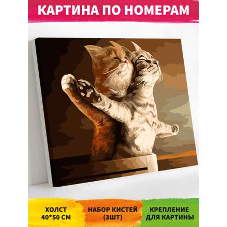 Картина по номерам Art on Canvas Кошачий Титаник 40*50