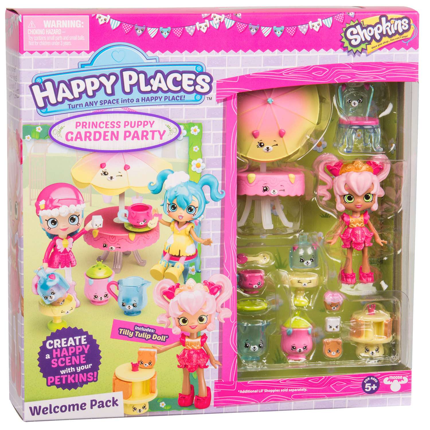 Набор Happy Places Shopkins Новоселье Вечеринка принцессы в саду с щеночками 56931 - фото 4