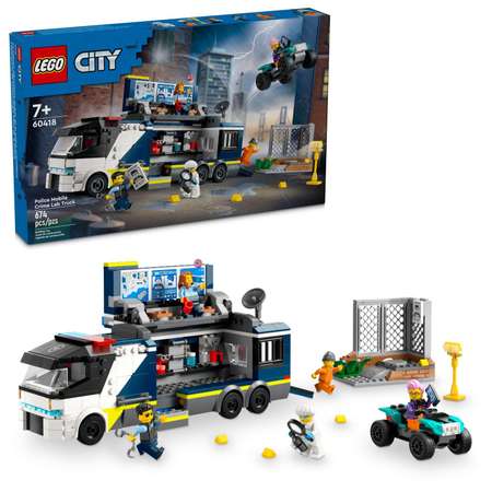 Конструктор детский LEGO City Полицейская мобильная лаборатория 60418