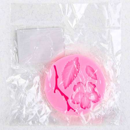 Молд силиконовый Арт Узор для работы с полимерной глиной свечей мылом смолой гипсом Цветок лист и веточка
