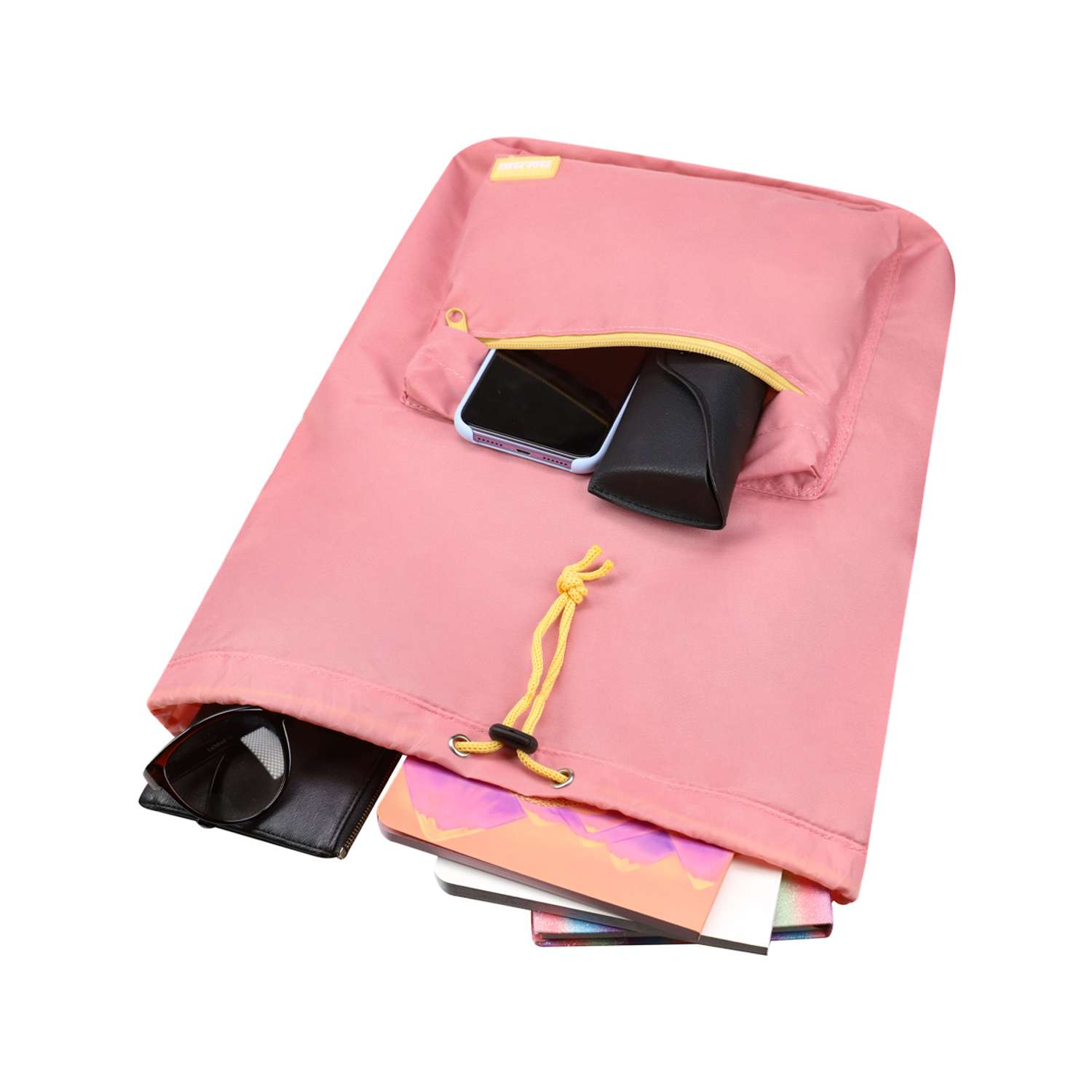 Рюкзак на шнурке Проф-Пресс Rose style цвет розовый размер 26x40x17 см - фото 6