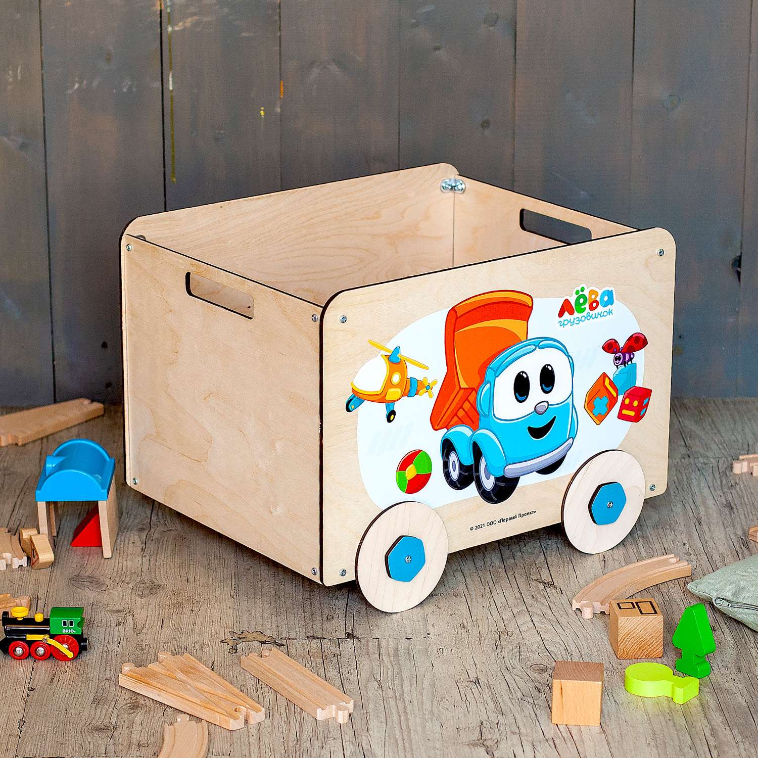 Ящик для игрушек Detishop деревянный - фото 4