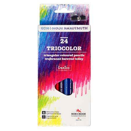 Карандаши цветные Koh-I-Noor Triocolor 24цвета 3134024011KS