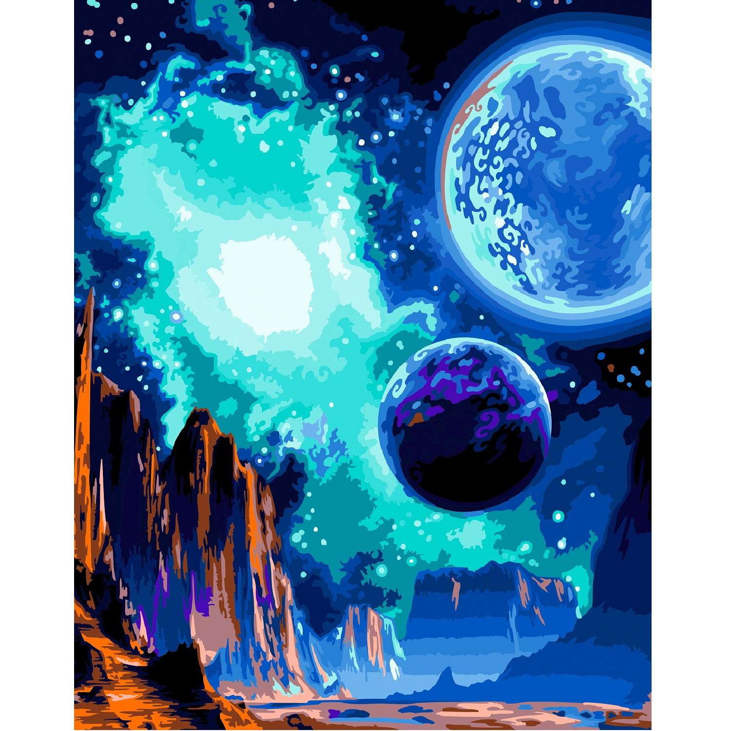 Картина по номерам Glama Космическая аура холст на подрамнике 40*50 - фото 2