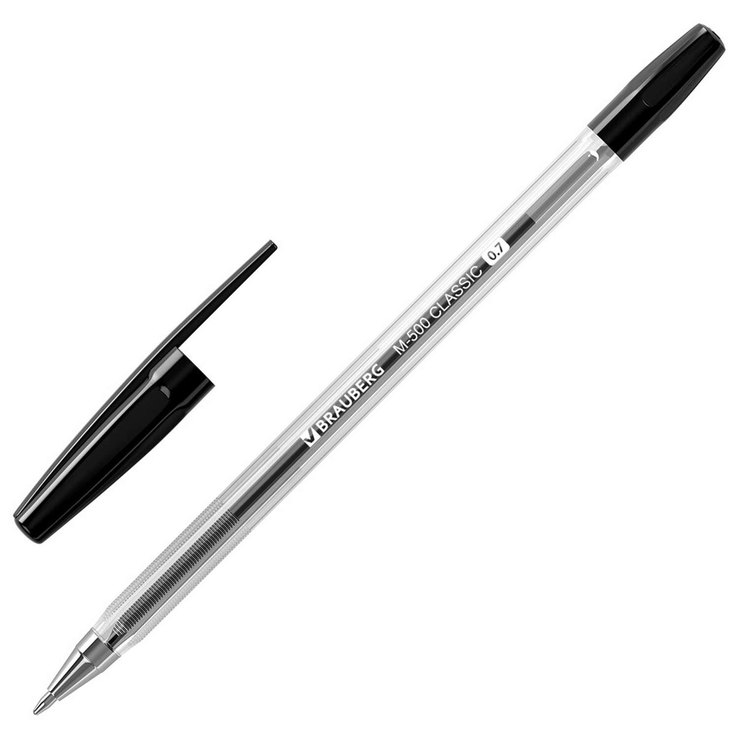 Ручки шариковые Brauberg черные набор 50 штук - фото 3