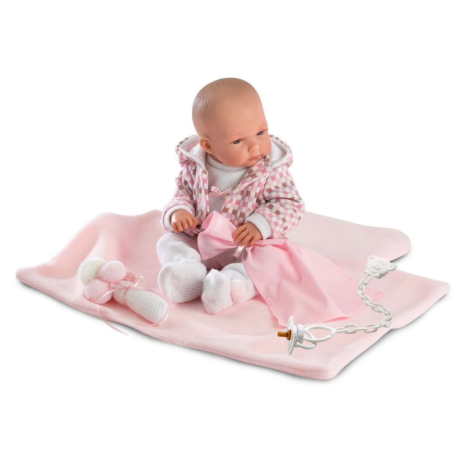 Кукла Llorens Младенец в розовом с аксессуарами L 63542 L 63542 - фото 1