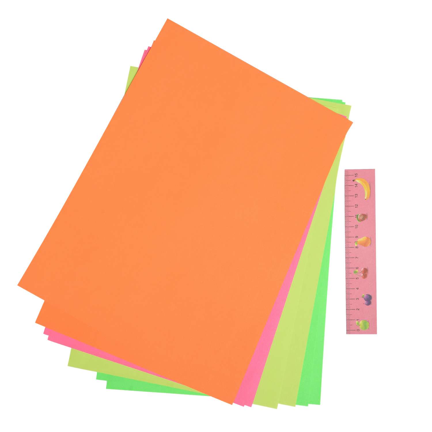 Цветная бумага А4 Каляка-Маляка флуоресцентная 4 цвета 8 листов - фото 4