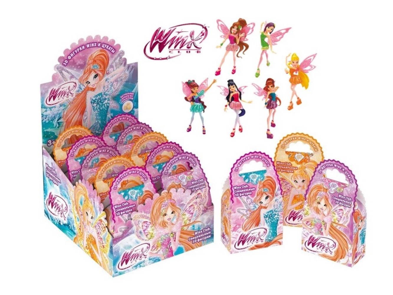 Карамель на палочке с игрушкой Winx Ассорти 10 штук - фото 2