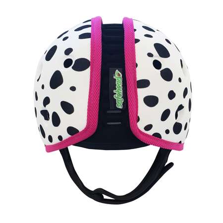 Шапка-шлем SafeheadBABY для защиты головы Далматин бело-розовый