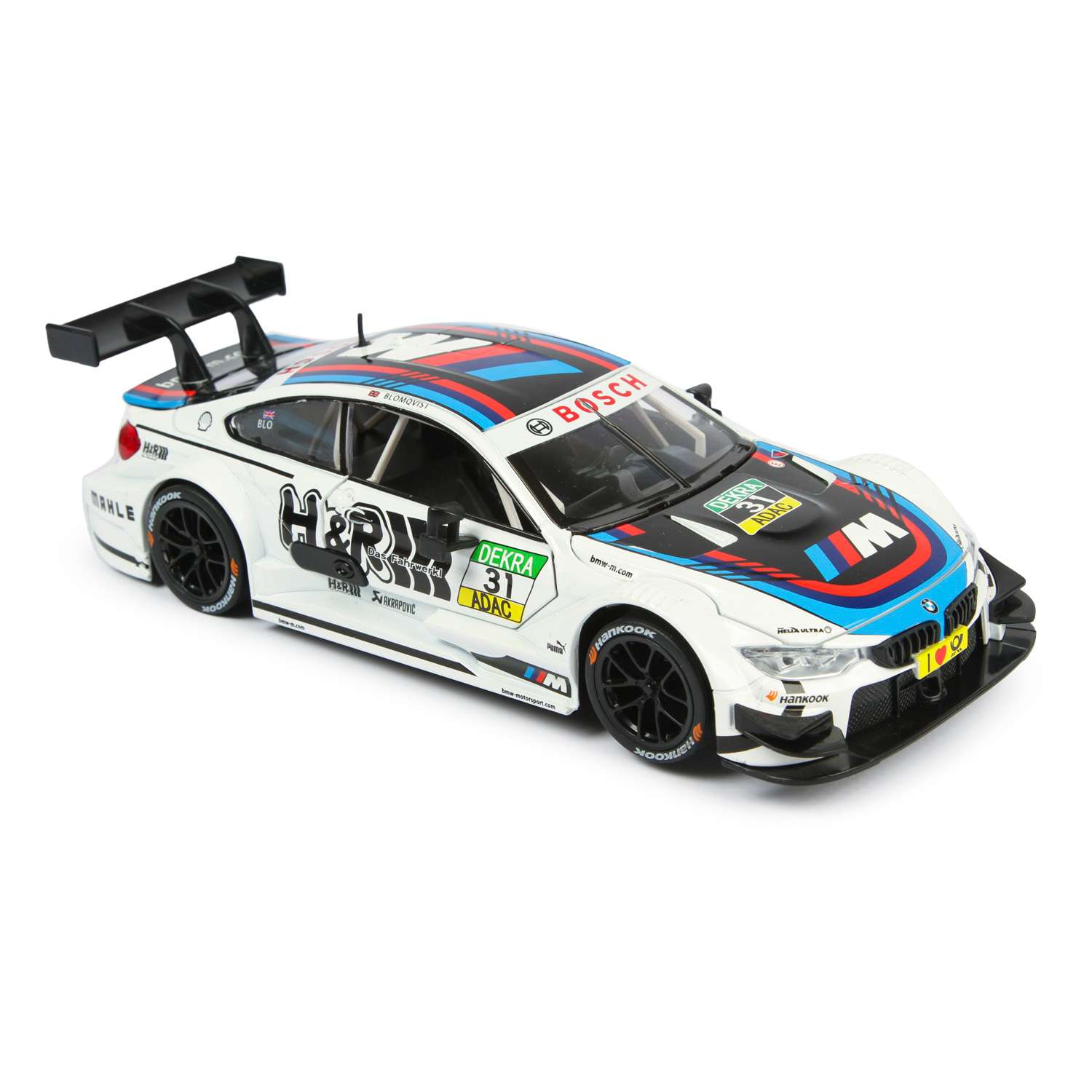 Машинка Mobicaro 1:24 BMW M4 DTM Белая 68256B 68256B - фото 4