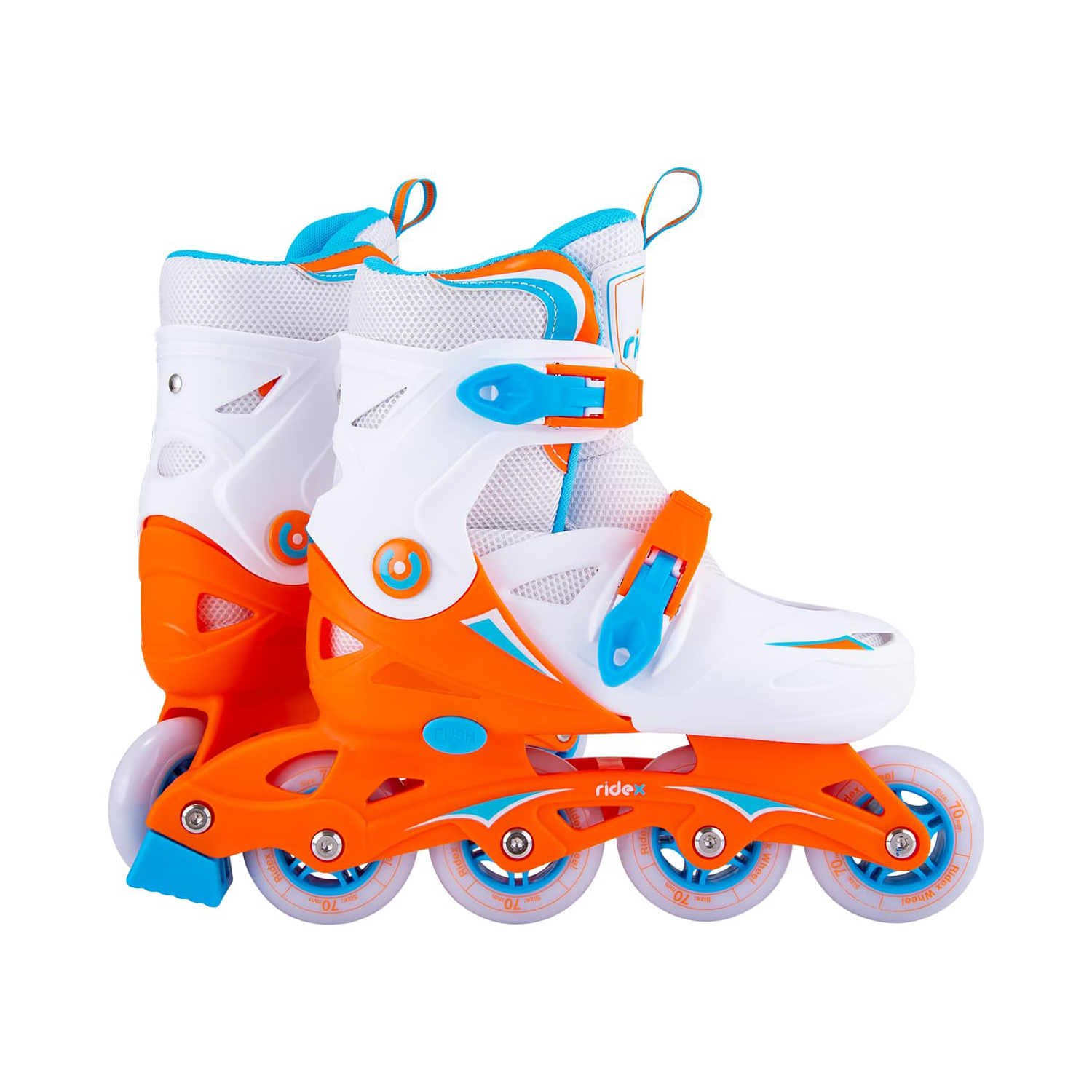 Ролики раздвижные RIDEX Inline skates Cricket Orange plastic S - фото 5