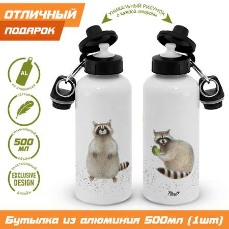 Бутылка для воды PrioritY Детская белая Енот 500 мл