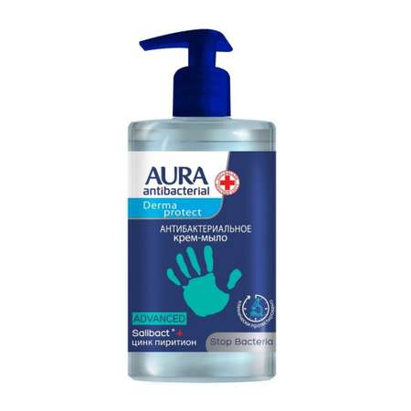 Крем-мыло AURA антибактериальное Derma Protect Advanced 450 мл